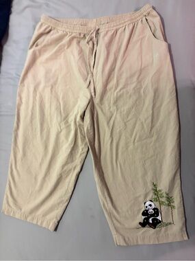 Vintage essential by Maggie Bamboo Panda embroidered Pants